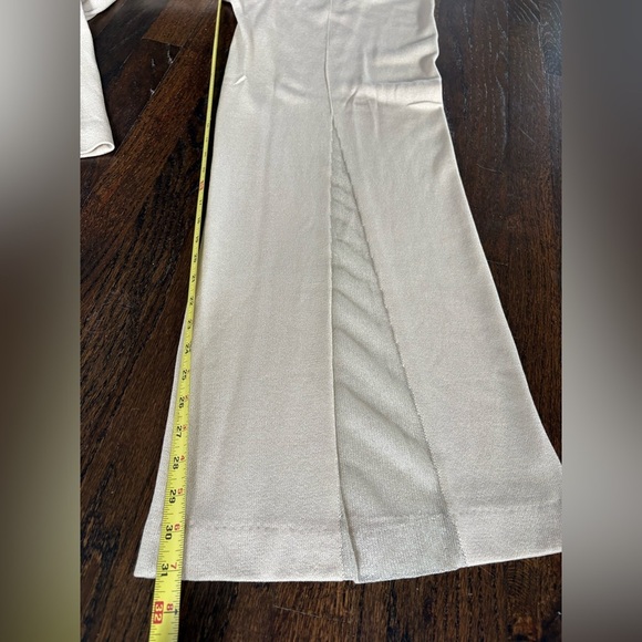 St. John Evening Knit Palazzo Pants in Cream - Picture 8 of 10